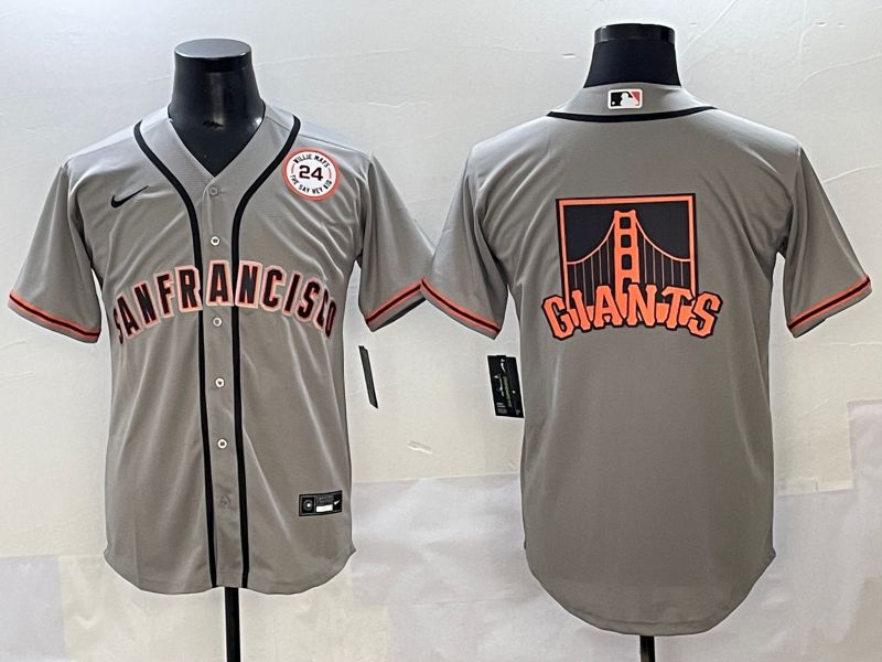 Men 2025 San Francisco Giants Blank Grey Game Nike MLB Jersey style 7->san francisco giants->MLB Jersey